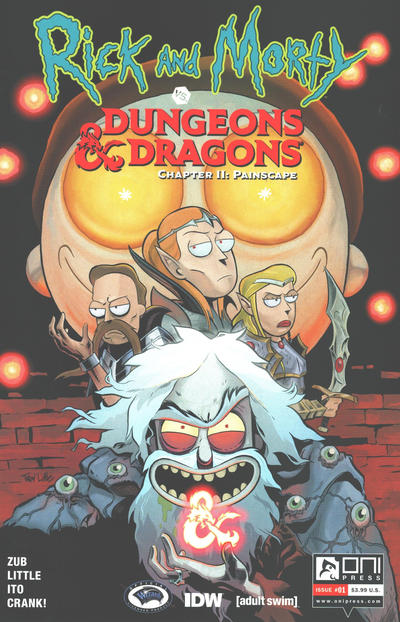 Cover for Rick and Morty vs. Dungeons & Dragons, Chapter II: Painscape (Oni Press, 2019 series) #1 [Cover A]