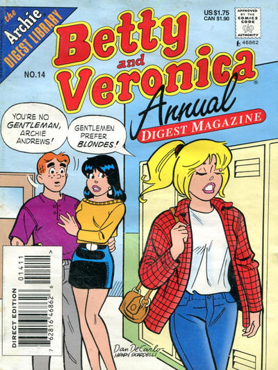 Cover for Betty and Veronica Annual Digest Magazine (Archie, 1989 series) #14 [Direct Edition]