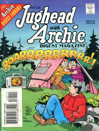 Cover for Jughead with Archie Digest (Archie, 1974 series) #124 [Direct Edition]