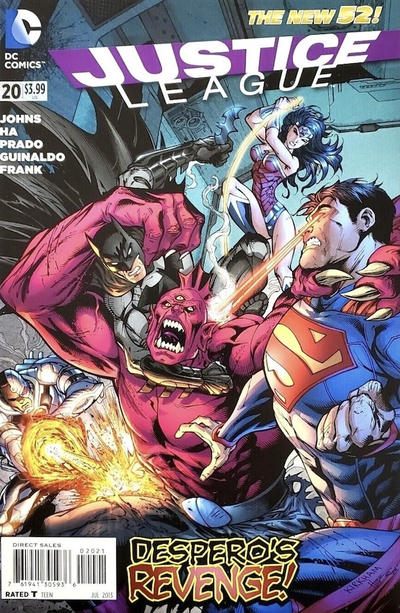Cover for Justice League (DC, 2011 series) #20 [Tyler Kirkham Cover]
