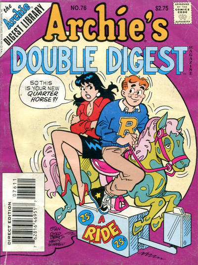 Cover for Archie's Double Digest Magazine (Archie, 1984 series) #76 [Direct Edition]