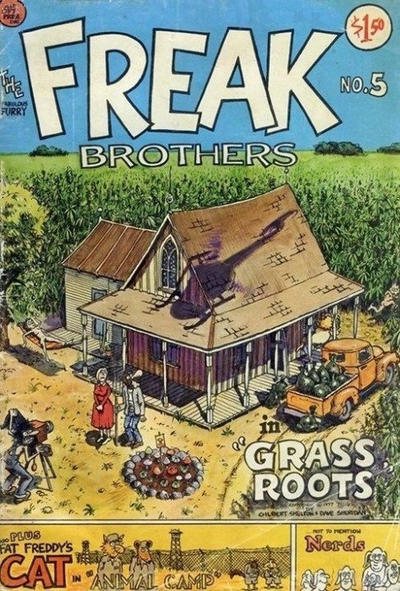 Cover for The Fabulous Furry Freak Brothers (Rip Off Press, 1971 series) #5 [1.50 USD 4th Printing A]