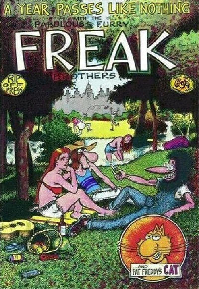 Cover for The Fabulous Furry Freak Brothers (Rip Off Press, 1971 series) #3 [0.60 USD Third Printing]