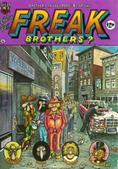 Cover for The Fabulous Furry Freak Brothers (Rip Off Press, 1971 series) #4 [2.00 USD 5th Printing]