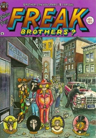 Cover for The Fabulous Furry Freak Brothers (Rip Off Press, 1971 series) #4 [4.95 USD 11th Printing]