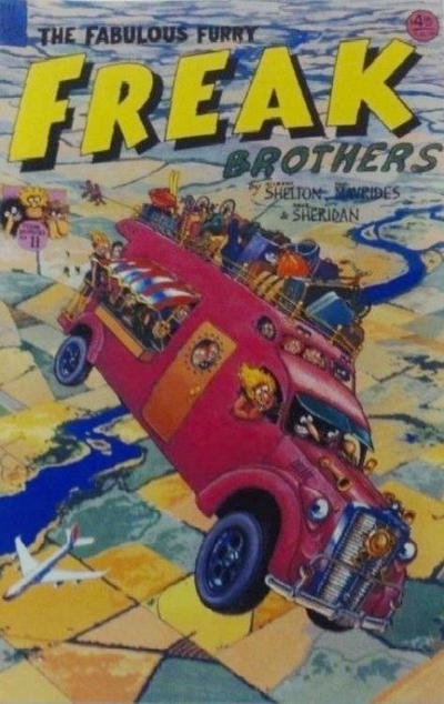 Cover for The Fabulous Furry Freak Brothers (Rip Off Press, 1971 series) #11 [4.95 USD 4th Printing]