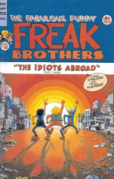 Cover for The Fabulous Furry Freak Brothers (Rip Off Press, 1971 series) #10 [4.95 USD 6th Printing]