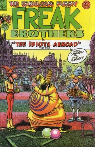 Cover for The Fabulous Furry Freak Brothers (Rip Off Press, 1971 series) #9 [3.95 USD 6th Printing]