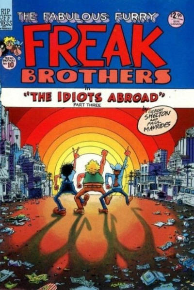 Cover for The Fabulous Furry Freak Brothers (Rip Off Press, 1971 series) #10 [2.95 USD 3rd Printing]