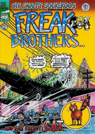 Cover for The Fabulous Furry Freak Brothers (Rip Off Press, 1971 series) #6 [2.00 USD 4th Printing]