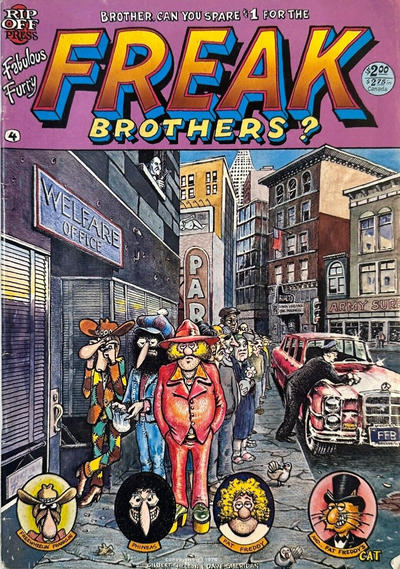 Cover for The Fabulous Furry Freak Brothers (Rip Off Press, 1971 series) #4 [2.00 USD 6th Printing]