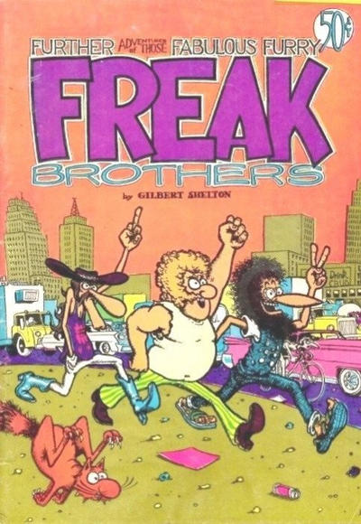 Cover for The Fabulous Furry Freak Brothers (Rip Off Press, 1971 series) #2 [Fourth Printing]