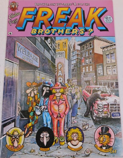 Cover for The Fabulous Furry Freak Brothers (Rip Off Press, 1971 series) #4 [2.50 USD 7th Printing]