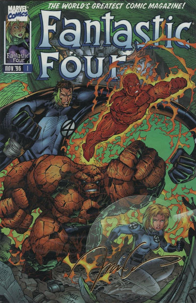 Cover for Fantastic Four (Marvel, 1996 series) #1 [Gold Signature Variant Edition]