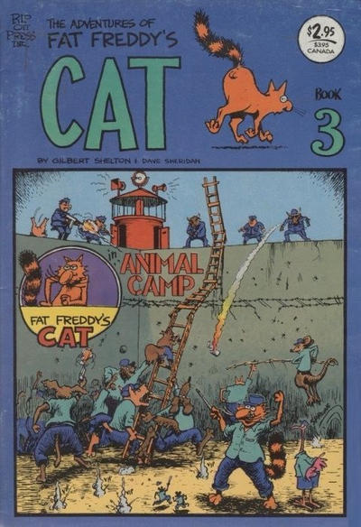 Cover for Fat Freddy's Cat (Rip Off Press, 1977 series) #3 [Revised] [3 [Revised Sixth Printing)]