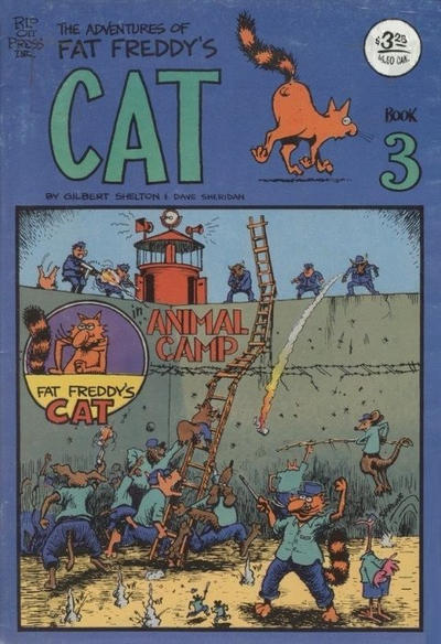 Cover for Fat Freddy's Cat (Rip Off Press, 1977 series) #3 [Revised] [3 (Revised Seventh Printing)]