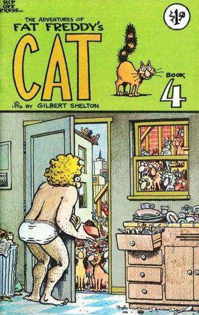 Cover for Fat Freddy's Cat (Rip Off Press, 1977 series) #4 [1.50 USD Fourth Printing]