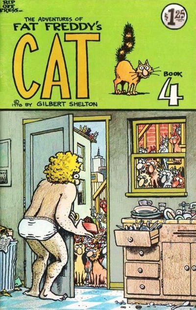 Cover for Fat Freddy's Cat (Rip Off Press, 1977 series) #4 [1.25 USD Third Printing]