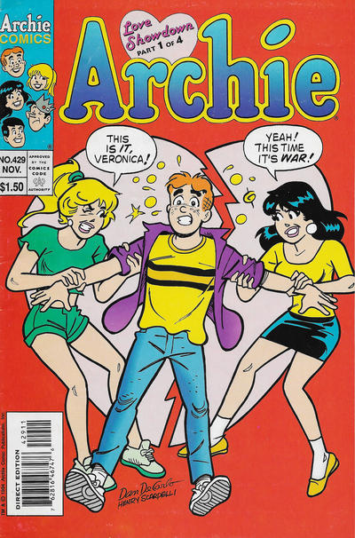 Cover for Archie (Archie, 1959 series) #429 [Direct Edition]