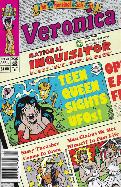 Cover for Veronica (Archie, 1989 series) #20 [Newsstand]