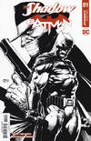 Cover Thumbnail for The Shadow / Batman (2017 series) #1 [Cover O David Finch (Black and White)]