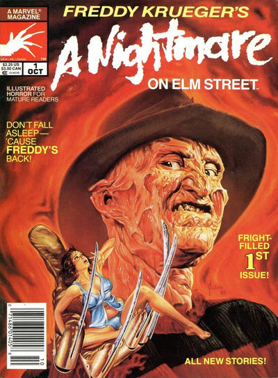Cover for Freddy Krueger's A Nightmare on Elm Street (Marvel, 1989 series) #1 [Newsstand]