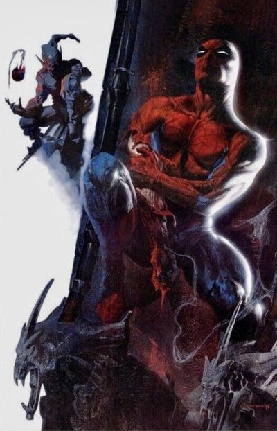 Cover for Amazing Spider-Man (Marvel, 2015 series) #798 [Variant Edition - ComicXposure Exclusive - Gabriele Dell'Otto White Virgin Cover C]