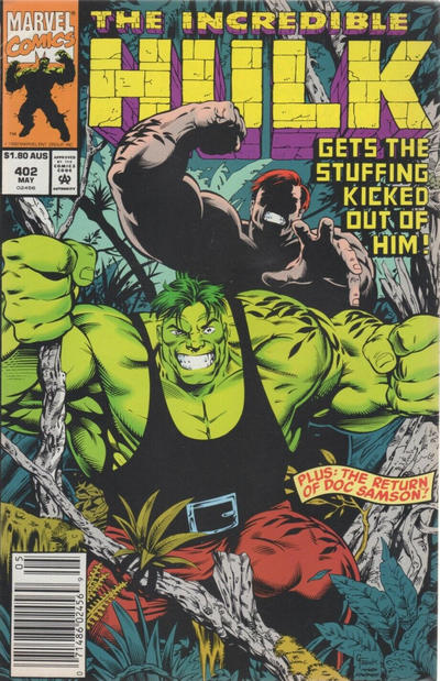 Cover for The Incredible Hulk (Marvel, 1968 series) #402 [Australian]