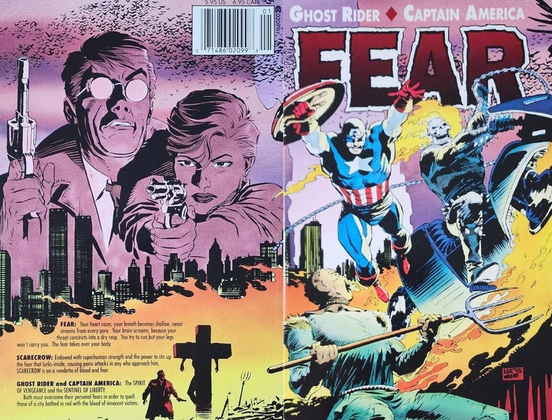 Cover for Ghost Rider / Captain America: Fear (Marvel, 1992 series) [Newsstand]