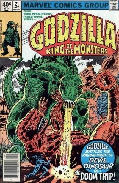 Cover for Godzilla (Marvel, 1977 series) #21 [40 ¢]