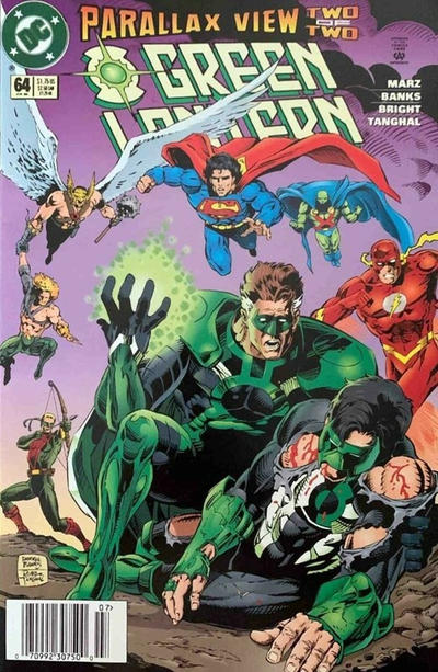 Cover for Green Lantern (DC, 1990 series) #64 [Newsstand]