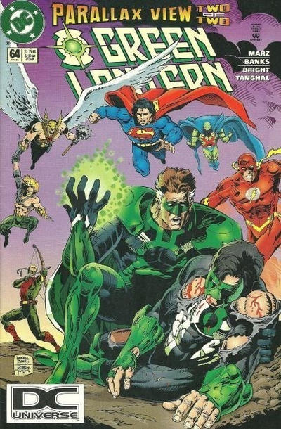 Cover for Green Lantern (DC, 1990 series) #64 [DC Universe Corner Box]