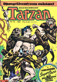 Cover Thumbnail for Tarzan (Atlantic Förlags AB, 1977 series) #16/1981