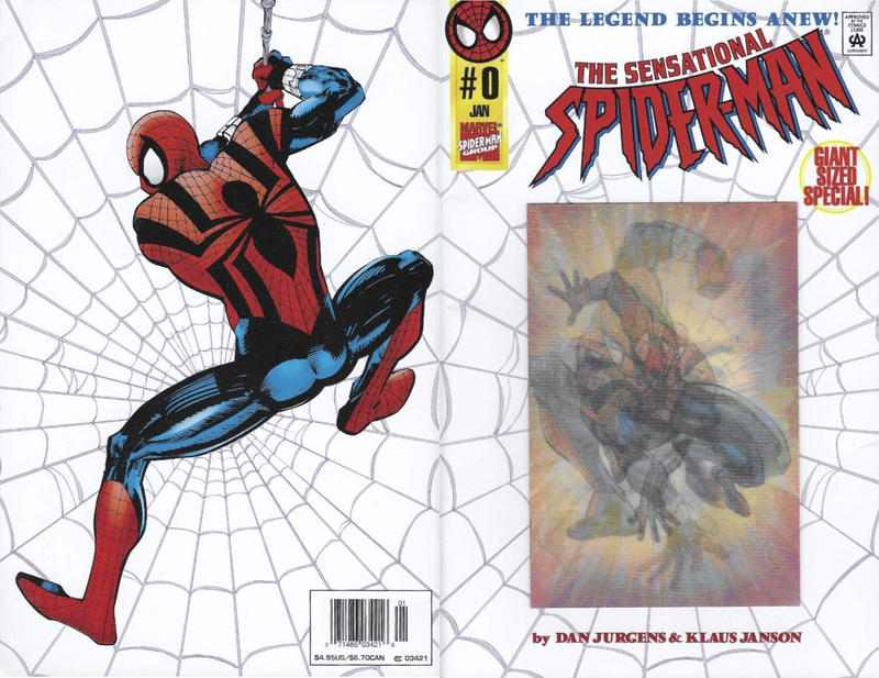 Cover for The Sensational Spider-Man (Marvel, 1996 series) #0 [Newsstand  - Lenticular Wraparound Cover]