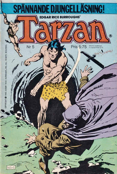 Cover for Tarzan (Atlantic Förlags AB, 1977 series) #5/1982