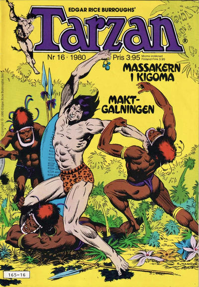 Cover for Tarzan (Atlantic Förlags AB, 1977 series) #16/1980
