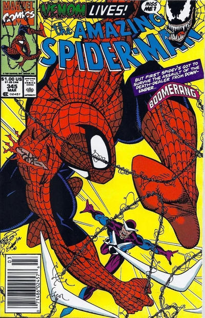 Cover for The Amazing Spider-Man (Marvel, 1963 series) #345 [Mark Jewelers]