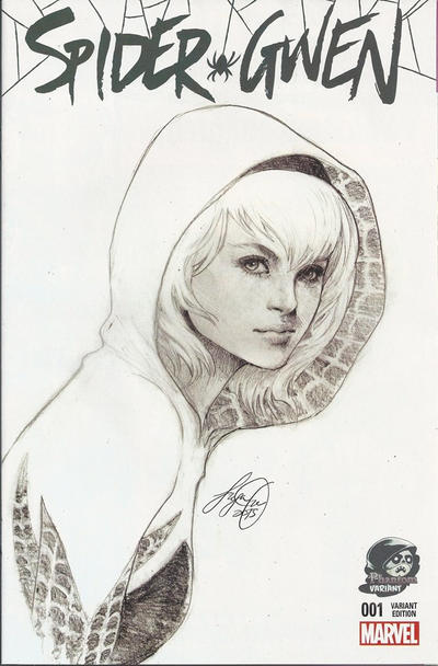Cover for Spider-Gwen (Marvel, 2015 series) #1 [Variant Edition - Phantom Exclusive - Siya Oum Sketch Cover]