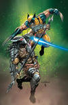 Cover for Predator vs. Wolverine (Marvel, 2023 series) #1 [Tyler  Kirkham Virgin Art NYCC 2023 Exclusive Cover]