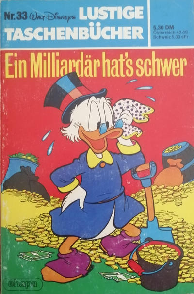 Cover for Lustiges Taschenbuch (Egmont Ehapa, 1967 series) #33 - Ein Milliardär hat's schwer [5,30 DM]