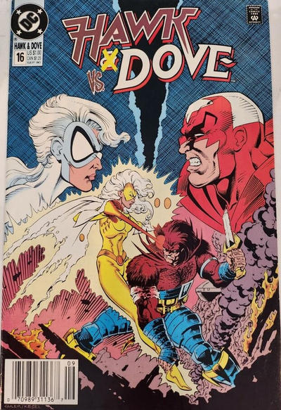 Cover for Hawk and Dove (DC, 1989 series) #16 [Newsstand]