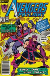 Cover Thumbnail for Avengers Spotlight (Marvel, 1989 series) #22 [Newsstand]