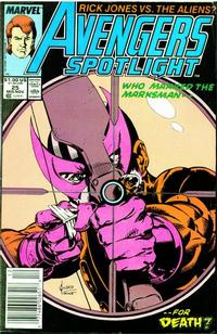 Cover Thumbnail for Avengers Spotlight (Marvel, 1989 series) #25 [Newsstand]