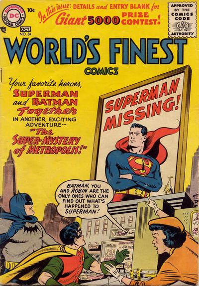 Cover for World's Finest Comics (DC, 1941 series) #84