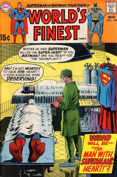 Cover for World's Finest Comics (DC, 1941 series) #189