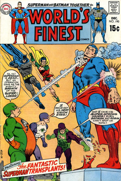 Cover for World's Finest Comics (DC, 1941 series) #190