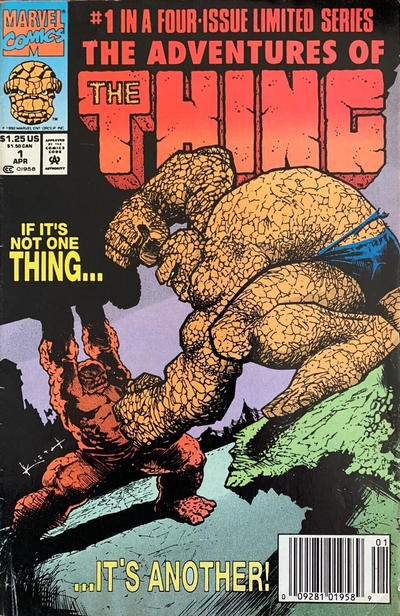 Cover for The Adventures of the Thing (Marvel, 1992 series) #1 [Newsstand]