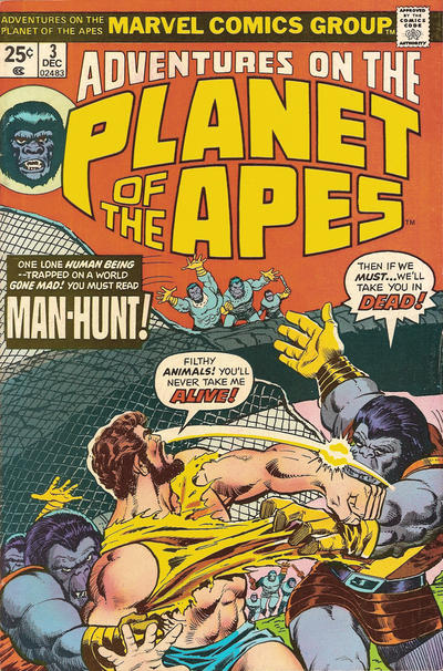 Cover for Adventures on the Planet of the Apes (Marvel, 1975 series) #3