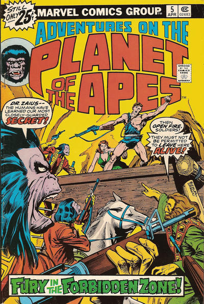 Cover for Adventures on the Planet of the Apes (Marvel, 1975 series) #5 [25¢]