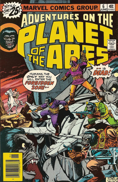 Cover for Adventures on the Planet of the Apes (Marvel, 1975 series) #6 [25¢]